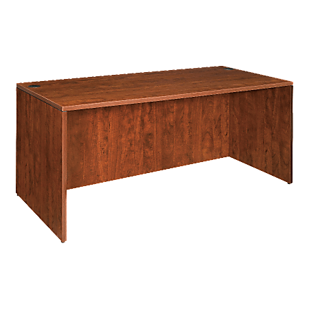 Lorell® Essentials 48"W x 24"D Rectangular Shell Computer Desk, Cherry