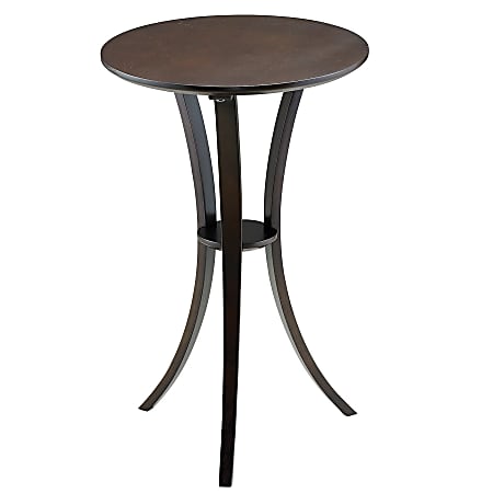 Adesso® Montreal Table, Pedestal, 30"H x 16 3/4"W x 16 3/4"D, Walnut