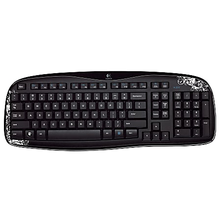 Logitech® K250 Wireless Keyboard, black fleur