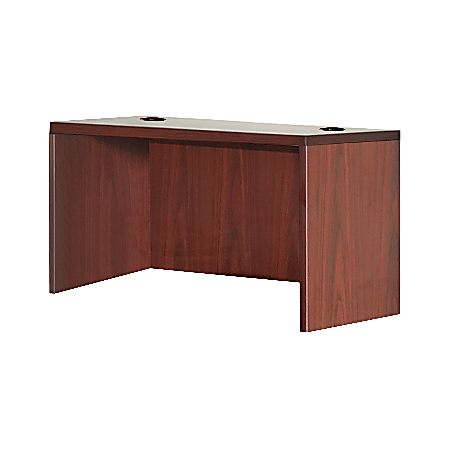 Lorell® Essentials Series 48"W Rectangular Desk Shell, Mahogany