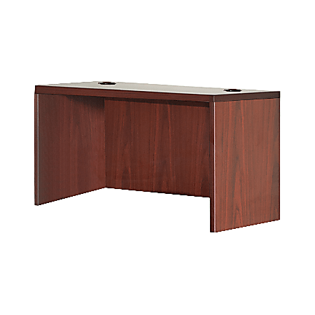 Lorell® Essentials 48"W Rectangular Computer Desk Shell, Mahogany