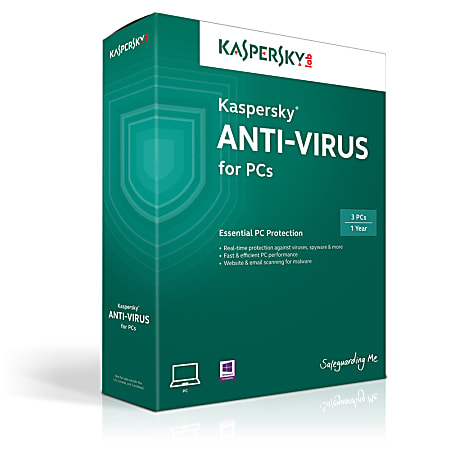 Kaspersky Anti-Virus 3 users 1 year (Windows), Download Version