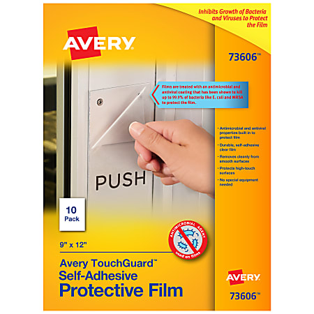 50 Avery Clear Self-Adhesive Laminating Sheets 3 mil 9