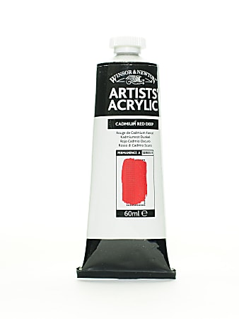 Winsor & Newton Professional Acrylic Colors, 60 mL, Cadmium Red Deep, 97