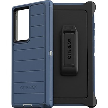 OtterBox® Defender Series Pro Rugged Carrying Case Holster For Samsung® Galaxy S22 Ultra, Fort Blue