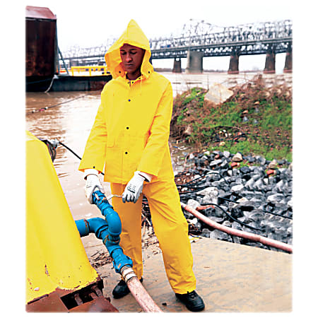 MCR Safety 3 Piece Rainsuit 4XL Yellow Office Depot