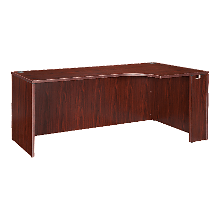 Lorell® Essentials 72"W Corner Computer Desk Credenza, Right, Mahogany