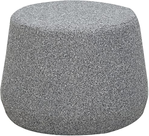 Lifestyle Solutions Brant Fabric Ottoman, 17”H x 24”W x 24”D, Gray