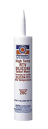 High-Temp Red RTV Silicone Gasket, 11 oz Cartridge,