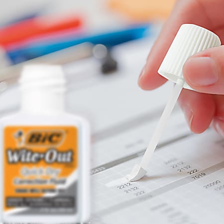 BIC Wite Out Quick Dry Correction Fluid With Foam Applicator White