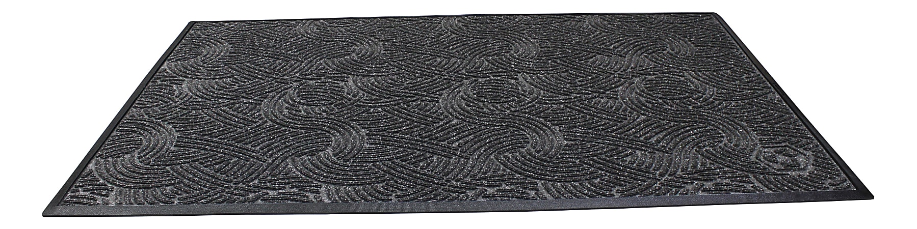 Waterhog Plus Swirl Floor Mat, 48" x 96", Gray Ash