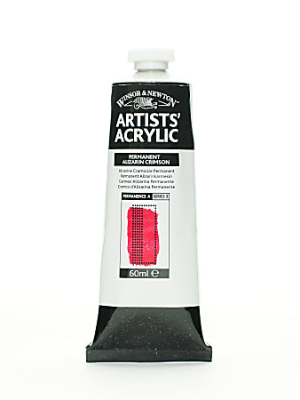 Winsor & Newton Professional Acrylic Colors, 60 mL, Permanent Alizarin Crimson, 466, Pack Of 2