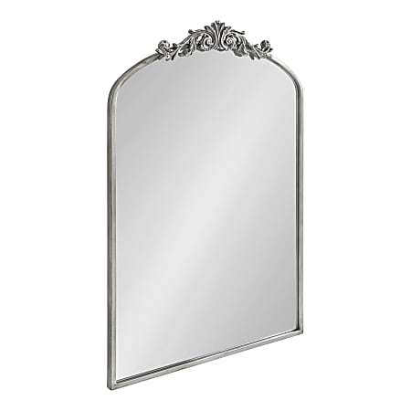 Uniek Kate And Laurel Arendahl Arched Mirror, 36”H x 24”W x 1-1/4”D, Silver
