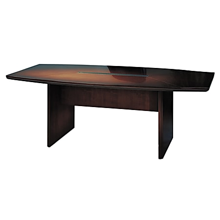 Mayline® Group Corsica Conference Table, Boat-Shaped, 72"W x 36"D, Mahogany