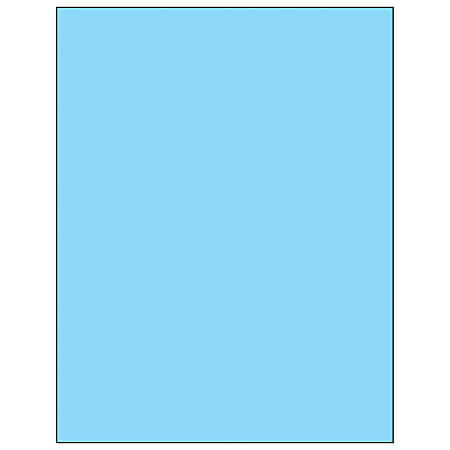 Office Depot® Brand Labels, LL185BE, Rectangle, 8 1/2" x 11", Pastel Blue, Case Of 100