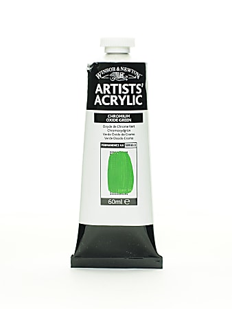 Winsor & Newton Professional Acrylic Colors, 60 mL, Chromium Oxide Green, 162, Pack Of 2
