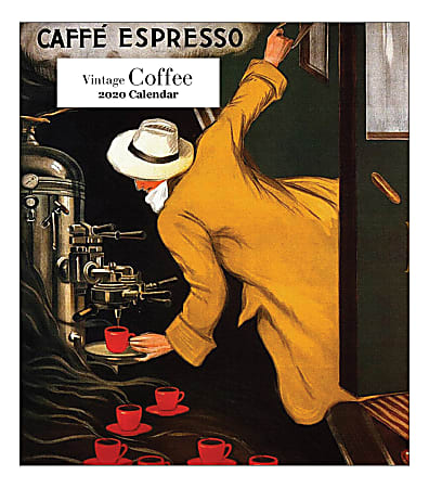 Retrospect Vintage Coffee Monthly Desk Calendar, 6-1/4" x 5-1/2”, January To December 2020, YCD 077-20