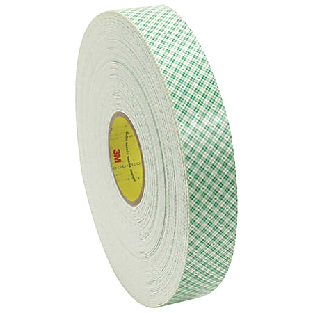 3M™ Medium-Duty Double-Sided Foam Tape, 3" Core, 1" x 108', Natural