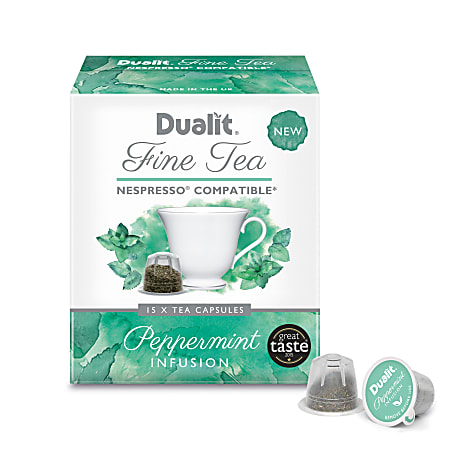 Dualit And Nespresso® Compatible Fine Tea NX Capsules, Peppermint, 2.2 Grams, Carton Of 60