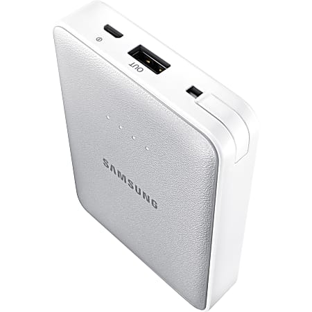 Samsung External Battery Pack - 8400 mAH - For Mobile Device - 8400 mAh - 2 A - 5 V DC Output - 5 V DC Input - 2 x - Silver