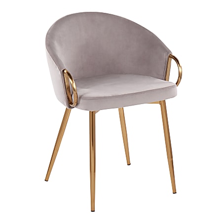 LumiSource Claire Accent/Dining Chair, Gold/Silver