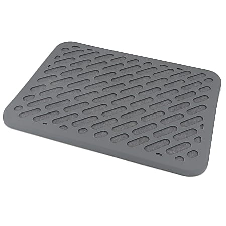 Better Houseware The Magic Stone And Silicone Quick-Dry Dish Mat, 1/2”H x 16”W x 12”D, Gray
