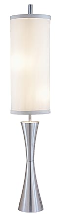 Adesso® Geneva Floor Lamp, 77"H, Ivory/Aluminum