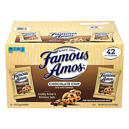 Famous Amos Chocolate Chip Cookies 2 Oz Bag Pack Of 42 - Office Depot