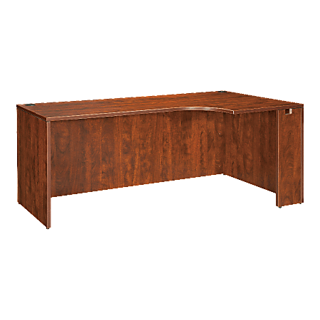 Lorell® Essentials 66"W Corner Computer Desk Credenza, Right, Cherry