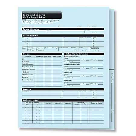 ComplyRight™ Confidential Employee Medical Records Folders,