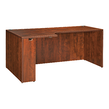 Lorell® Essentials 66"W Corner Computer Desk Credenza, Left, Cherry