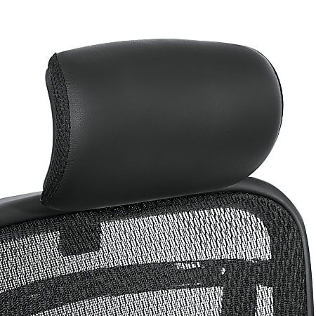 Office Star™ Space Seating 818 Series Optional Leather Headrest, 12-1/4"H x 12-1/2"W x 6-1/2"D, Black