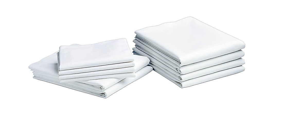 Medline Interblend Percale Contour Sheets, 9"H x 36"W x 80"D, White, Pack Of 12
