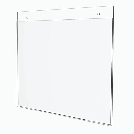 Office Depot Brand Wall Sign Holder Horizontal 8 12 H x 11 W Clear