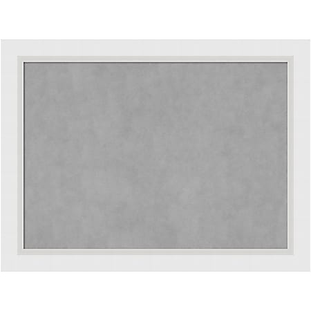 Amanti Art Magnetic Bulletin Board, 32" x 24", Blanco White Wood Frame