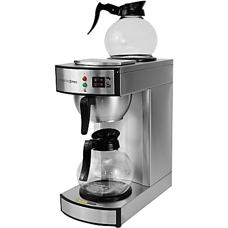 Coffee Pro Twin Warmer Institutional Coffee Maker - 2.32 quart - 12 Cup(s)  - Multi-serve - Stainless Steel - Stainless Steel Body