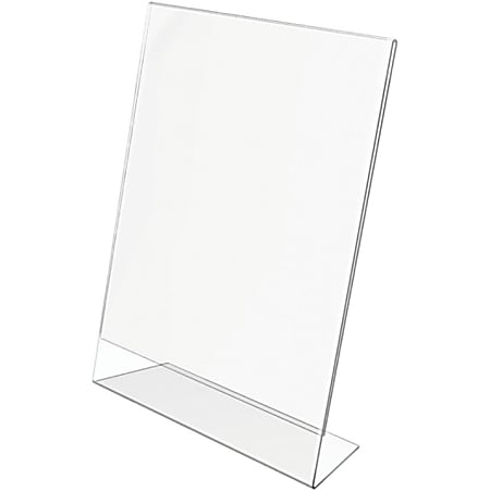 Office Depot Brand Slanted Sign Holder Vertical 11 H x 8 12 W