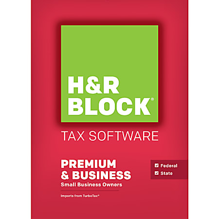 H&R Block® Tax Software 15 Premium And Business, Federal And State, Windows, Download