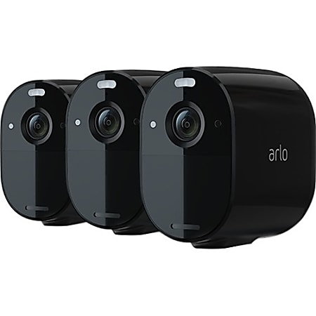 Netgear Essential 2 Megapixel HD Network Camera - 3 Pack - Black - 25 ft - H.264 - 1920 x 1080 - Alexa, Google Assistant Supported