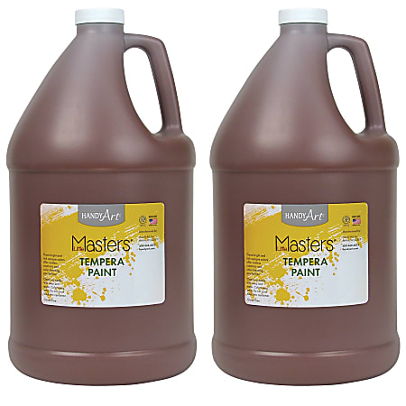 Little Masters® Tempera Paint, 128 Oz, Brown, Pack Of 2