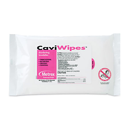 Unimed CaviWipes FlatPack Surface Disinfectant Wipes, Pack Of 45