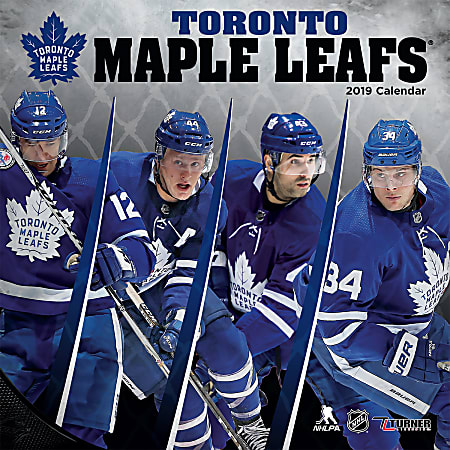 Turner Sports Monthly Wall Calendar, 12" x 12", Toronto Maple Leafs, January to December 2019