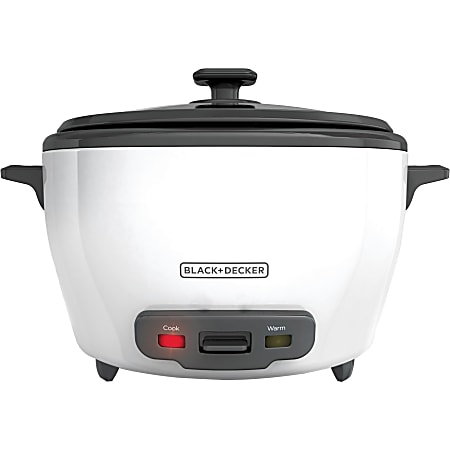 Black+Decker 28-Cup Rice Cooker, White