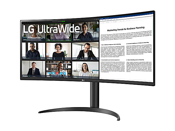 LG Ultrawide 34WR55QK B 34 Class UW QHD Curved Screen LCD Monitor