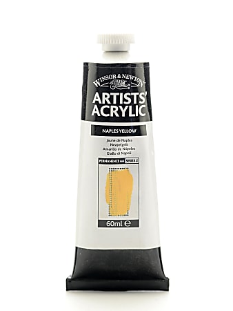 Winsor & Newton Professional Acrylic Colors, 60 mL, Naples Yellow, 422, Pack Of 2