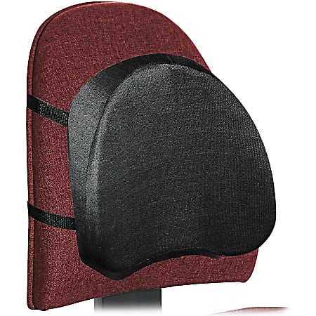 Lorell Adjustable Ergonomic Backrest - Strap Mount - Black