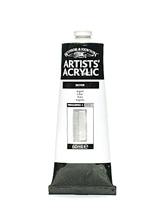 Winsor & Newton Professional Acrylic Colors, 60 mL, Silver, 617, Pack Of 2