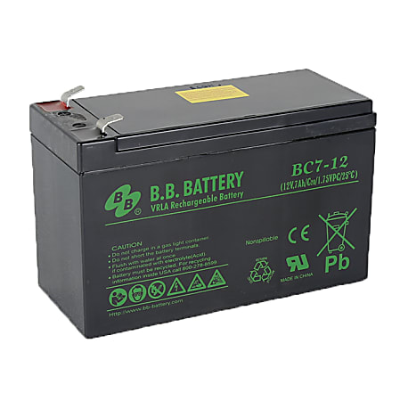 B&B BC Series Battery, BC7-12, B-SLA1270