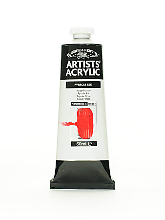 Winsor & Newton Professional Acrylic Colors, 60 mL, Pyrrole Red, 534