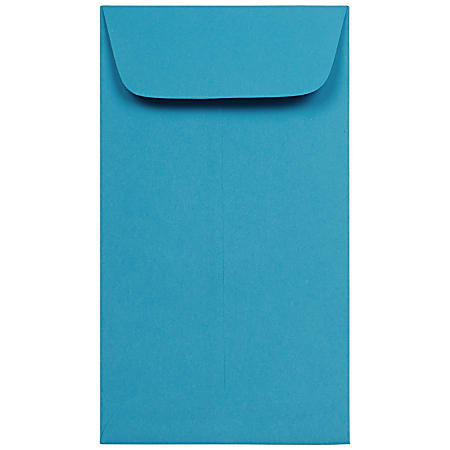 JAM Paper® Coin Envelopes, #5 1/2, Gummed Seal, Blue, Pack Of 50 Envelopes